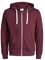 JACK & JONES Jjeholmen Sweat Zip Hood Noos, Felpa Uomo, Rosso (Port Royale Fit:Reg Fit), Large