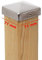 6 x PFOSTENKAPPE PYRAMIDE 71 x 71 MM EDELSTAHL