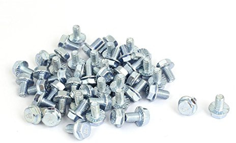M6x10mm Grado 8.8 Metrico Flangia esagonale Viti Bulloni 50pcs