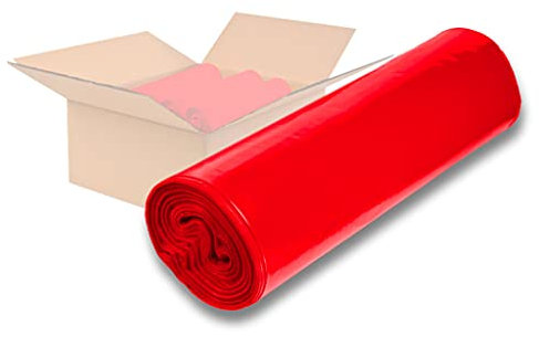 1 caja = 250 unidades 120 litros 700 x 1100 mm tipo 60 (32 my) bolsas de basura bolsas de basura bolsas rojas saco rollos 25 unidades