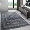 Carpetsale24 Orient Teppich 120x170 cm Grau, Kurzflor im Vintage Look, Pflegeleichtes Wohnaccessoire mit klassischem Muster für Schlaf- oder Wohnzimmer