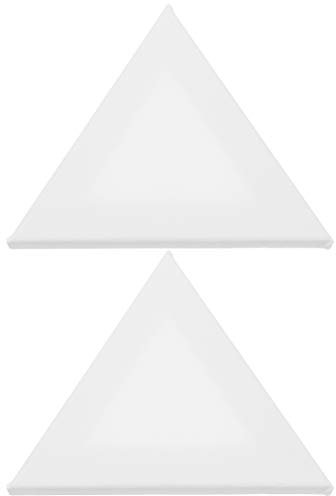 EXCEART Mini Chevalet 2 Pcs Étiré Toile Panneau Toile Dessin Panneau Panneaux pour Peinture Dessin Acrylique Verser Huile Acrylique Peinture (Triangle Style Blanc 15 Cm) Vide