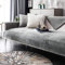 Suuki Sofaschoner,Couch Schutz,schonbezüge Couch,Superweiche Samt-Sofabezug,gestreifte Plüsch-Sofabezug,Moderne Sofa-Schutzhülle für Ledercouch,Eck-Sofabezüge-grau_110 * 160 cm