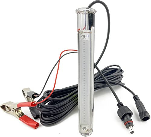 PYLITE DC12V 30W 3000Lumens COB LED Luz de pesca submarina compacta sumergible Fish Finder Lamp con cable 5M (verde)