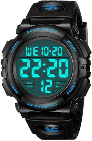 CIVO Montre Digitale Hommes Sport Militaire étanche Montre Digitale Chronomètre Alarme Lumière LED Montres Bracelet Hommes Numerique Mode Grand Cadran