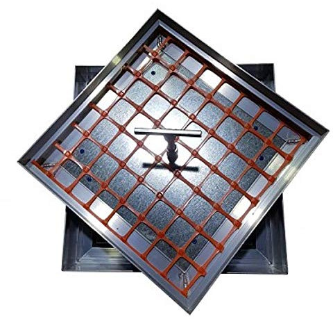 Schachtabdeckung Aluminium 800 x 800 mm Bodenluke Schachtdeckel Revisionsschacht Kanalschacht