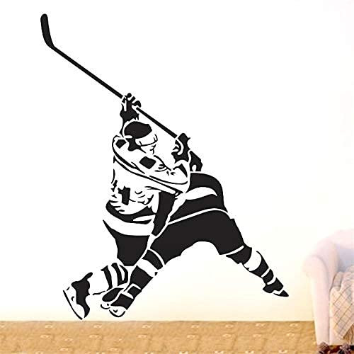 Eishockey Wanddekoration Vinyl Wandtattoo Sportaufkleber 56X43Cm