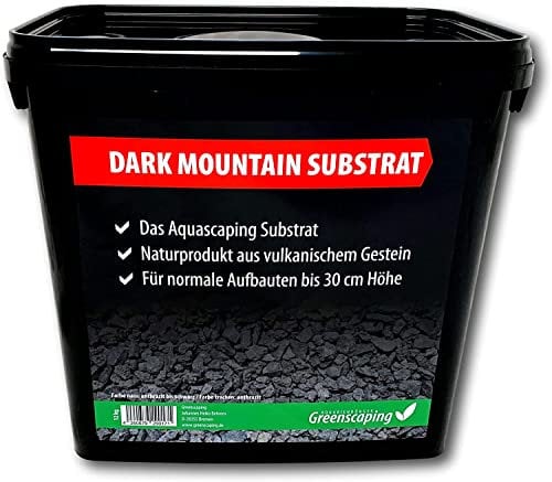 Greenscaping Dark Mountain Substrat, Aquaristik Lavasubstrat (12 kg)