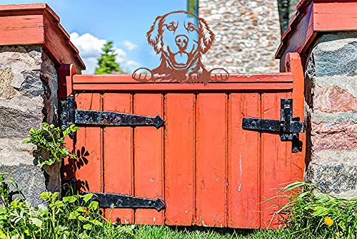 Illumino Metall Rost Zaundeko Wanddeko Hund Sam Naturrost Tier Gartenstecker Baumstecker Kunst Deko für Garten und Haus