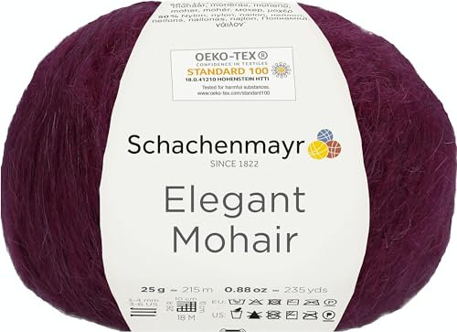 Schachenmayr Elegant Mohair, 25G brombeer Handstrickgarne