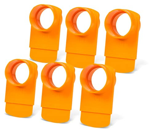 POWERTEC 70294-P6 2-1/2 Integriertes Strahlgitter Clog Resistant, Anti-Lücken-konische ABS-Kunststoffarmatur für Staubsammelsysteme - 6 Stück