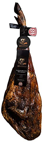 7 BELLOTAS Jambon 100% Ibérique Bellota | Fabriqué à partir de Porc Ibérique Nourris aux glands et de Curation Naturelle | Jamon espagnol de Pata Negra avec 48 Mois