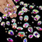 GEFIRE 186 Stück Strasssteine zum Aufnähen, Schmucksteine Diamant, Glas Kristall Strass, Strasssteine Kleidung Strasssteine Kleidung Handgenähtes Diamant-Zubehör für DIY-Kleidung Zubehör (Weiß AB)