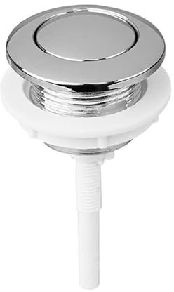 Universeller WC-Spülknopf, Doppel-/Einzel-Druckknopf-Ersatz für 38 mm Loch, kompatibel mit den meisten Spülkästen, langlebiger Kunststoff-Spülventilschalter, WC-Ersatzteile und Reparaturzubehör (weiß)