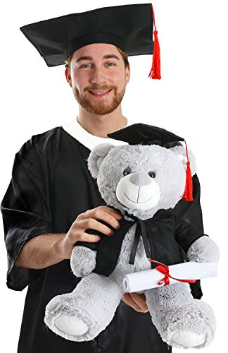 FURRY PLANET TOYS Large Graduation Teddy Bear - Gift for Her Him Present Large Cute Bear with Scroll, Robe and Hat