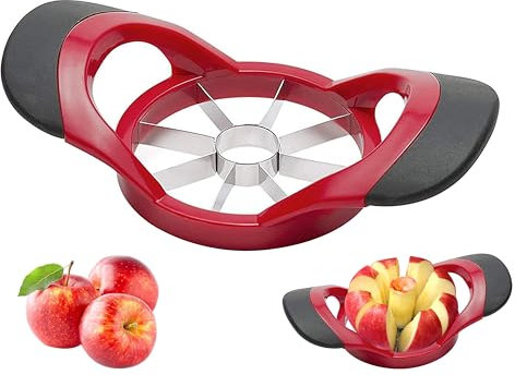 ARSUK Apple Slicer - 3 in 1 Corer Cutter and Peeler Divider with 8 Stainless Steel Blade - Core Remover Tool & Press Machine - Fruit Cut Decore Cutters Corers Slices
