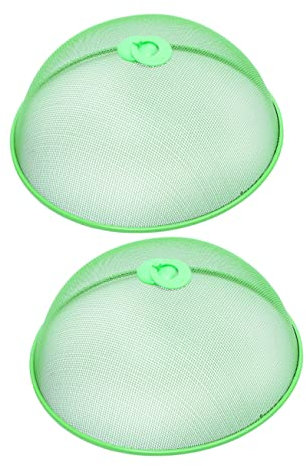Cabilock 2pcs Food Cover Metal Screen Fruitcakes Outdoor Screen Round Mesh Screen Wire Mesh Cake Covers Picnic Dome Cover Cuisine Mesh Protector Home Supplies Dining Table Dish Cover Sieve