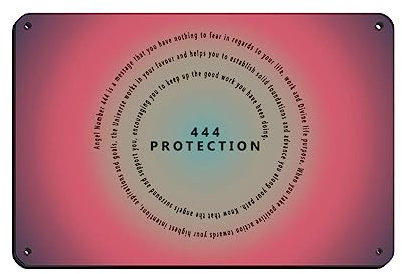 Angel Numbers 444 Kunstposter (25) Retro Poster Metall Blechschild Chic Art Retro Eisen Malerei Bar Menschen Höhle Cafe Familie Garage Poster Wanddekoration 20 x 30 cm