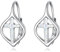 Keltische Ohrringe Damen 925 Sterling Silber Keltisches Knoten Creolen Ohrringe Abalone Muschel Schmuck Geschenk (Opal kreuz)