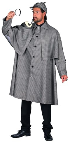PARTY DISCOUNT NEU Herren-Kostüm Sherlock Holmes, Detektiv-Mantel, Gr. S