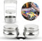 GZLCEU 1 vaso para palés con tapa, doble recipiente de disolvente con 1 cepillo de acero inoxidable, lavadora para pintura al óleo, acuarela, disolvente, agua