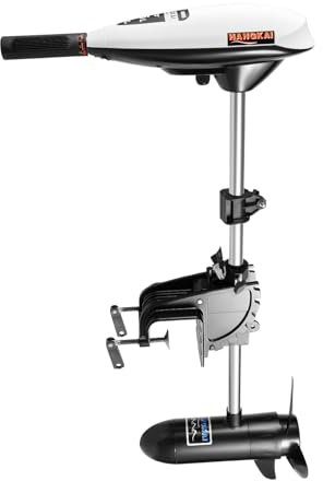 Donened Moteur électrique hors-bord 660 W - Moteur électrique de bateau de 66 lbs - 8 vitesses : 5 vitesses avant + 2 arrière - Moteur inclinable à 90° pour la pêche, l'aquaculture, etc