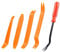 5 Pcs Trim Removal Tools, Pry Tools, Car Pry Tool Kit, Car Panel Door Audio Radio Stereo Removal Tools, Auto Clip Fastener Remover Pry Tool Set, Orange