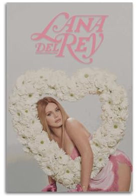 Poster mit Vintage-Sängerin Lana Del Rey, Leinwandbild für Wohnzimmer und Schlafzimmer, 30 x 45 cm, ungerahmt
