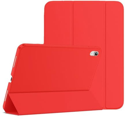 Étui Smart Cover iPad 10.9 Pouces 10eme Generation (2022) Rouge à Rabat avec Support