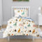 YASMENG Housse de Couette 140x200 Enfant Motif Dinosaure Parure de Lit Enfant 100% Coton Réversible Linge de Lit Cartoon Animaux Enfants Garçons avec Fermeture Éclair avec Taie d'oreiller 65x65 cm