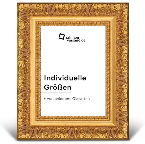 PANORAHMA BILDERRAHMEN Barock Bilderrahmen 20x25 cm altgold/Bilder Rahmen aus Holz zum Aufhängen/Holzrahmen Vintage