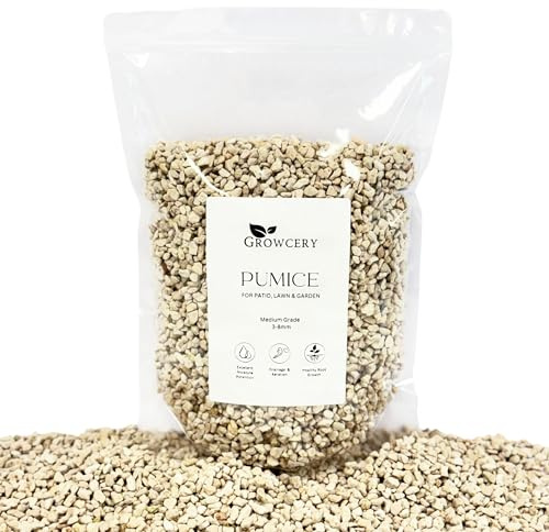 Volcanic Pumice for Plants - Dust-Free 3-8mm, Optimal Perlite Alternative for Bonsai, Cactus, Soil Mix, Grit & Gravel, Boosts Soil Aeration and Drainage Efficiency (15L)