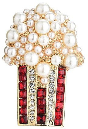 LIFKOME Bunte Popcorn Brosche Damen Legierungs-broschennadel Mode Anstecknadel Für Kleidung Schmuck Party Accessoire Geschenk
