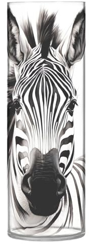 SKYSHU Zebra-Kunststoff-Blumenvase für Pflanzen, Blumenstrauß, unzerbrechlich, hoch, transparent, für Hochzeit, Tafelaufsatz, Zuhause, Schule, Büro, Dekoration, 30 x 9 cm, 1 Stück