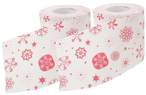 TOPBATHY 2rouleaux Papier Toilette Décoratif à Motifs De Noël Papier Toilette Pour Décoration De Salle De Bain Hiver