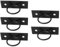 Marran Paquet de 5 Supports de Corde D'Anneau Décoratif Noir pour Clôture de Corde, Rampe D'Escalier, Rampe Murale, Crochet de Plafond