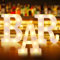 Lettres de bar lumineuses à LED - Décoration de bar - Pour bar, pub, maison, fête, mariage