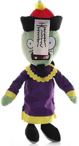 iFii Peluche zombie con personaggi cinesi, 30 cm, carino PVZ Zombie farcito animale Cosplay costume antico cinese, Talismano di peluche Piante Vs Zombie/Qigong Zombie Bambola morbida per i fan