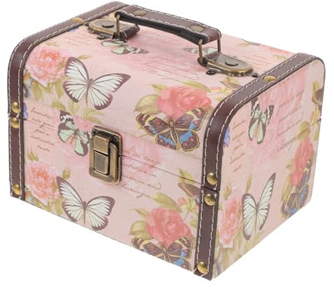 QUMIIRITY Box Vintage Schmuckschatulle Make Up Etui Schmuck Schmuck Schmucktruhe Piraten Schatztruhe Aufbewahrungstruhe Schmucketui Andenkentruhe