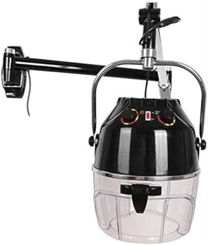 QIUFANGM 900W Wall Mounted Hair Dryer Adjustable Hood Swing Arm Salon Hairdresser Timer Temperature with Heating Element for Quick Drying Hair