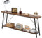 VEVOR Table Console étroite pour canapé, 180 x 30 x 80 cm, Table d'entrée Longue à 2 Niveaux, Console Meuble avec Cadre en métal, pour Couloir, Salon, Bureau et Chambre à Coucher, Marron et Noir