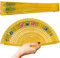 rupusiner Folding Hand Fan Vintage Spanish Chinese Hand Fan Wooden Hand Fan with Floral Patterns on Both Sides for Cheongsam Dance-Themed Party Home Decoration and Gift, Yellow Folding Hand Fan