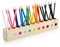 Buntstifthalter aus Holz,41x5x7cm Stiftehalter Schreibtisch Stiftebox Holz,11 Fächer Schreibtisch Stiftesorter Stiftköcher,Buntstifthalter aus Massivholz,Stifte Organizer für Schule Büro Zuhause