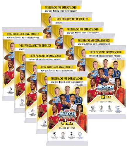 Generisch Match Attax Champions League 2024/25 EXTRA - Trading Cards - 10 Booster