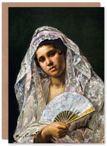 Artery8 Mary Cassatt Art Card Spanish Dancer with Lace Mantilla