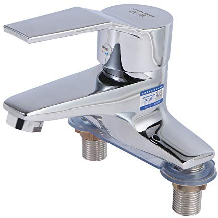 Mipcase Grifo De Agua Doble Orificio Cerámica Para Baño Cocina Inodoro Fregadero Sin Salpicaduras