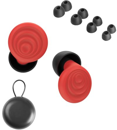 Maven Gifts Motorcycle Ear Plugs Silicone & Memory Sleeping Ear Plugs (28dB SNR)- Reusable Hearing Protection for Riding, Cycling, Camping & Outdoor Sports, Tinnitus Relief Ear Plug with Case