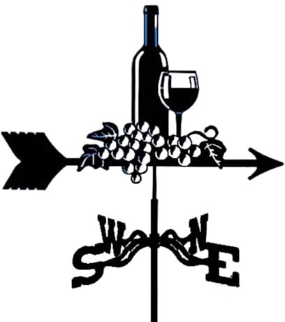 Wind Weathervanes for Roofs Mount with Creative Black Shapes Metal Material, Mini Weather Vain Vein Sheds, Courtyard, and Garden Fence Decoration Outdoor (62)(128)