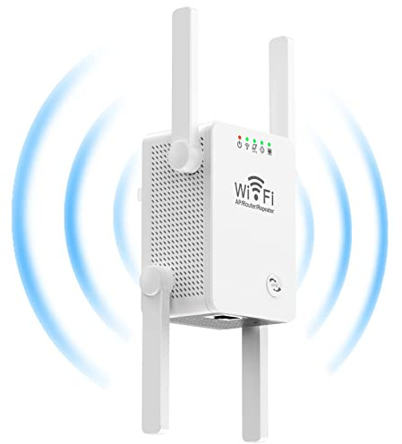 WLAN Verstärker,300 Mbit/s 2.4 GHz,Internet Verstärker mit WPS,LAN Port | WiFi Extender Booster mit Repeater/AP Modus und WPS-Funktion,Internet Verstärker bis zu 3800 sq.ft und 38+ Geräten