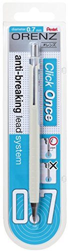 Pentel ORENZ PP507 Druckbleistift mit Anti-Minenbruch-Technologie, 0.7 mm, Härtegrad B, weiß (1 Stück)